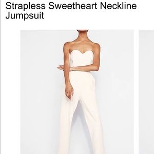 Strapless Sweetheart Neckline Jumpsuit- EXPRESS